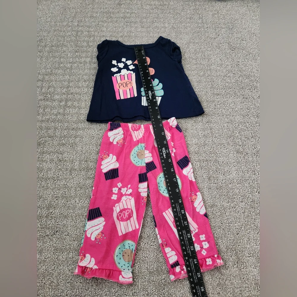 Baby girl toddler movie night popcorn pajama set Size‎ 12 months
